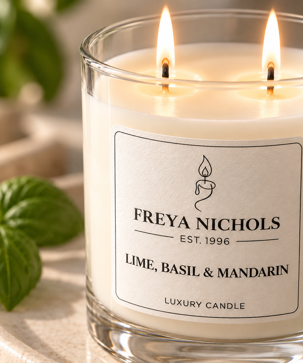 Lime, Basil & Mandarin Double Wick Candle