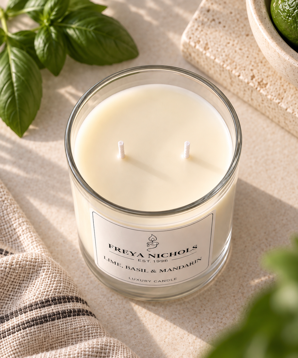 Lime, Basil & Mandarin Double Wick Candle
