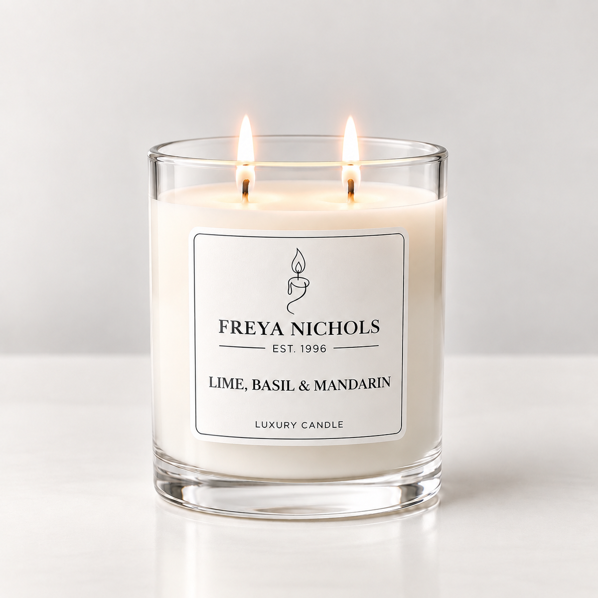 Lime, Basil & Mandarin Double Wick Candle