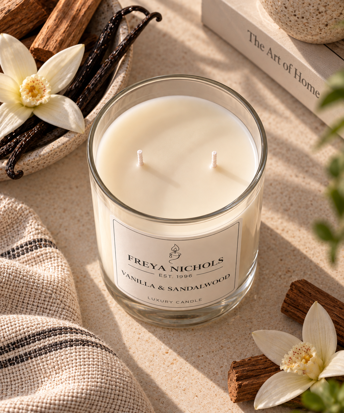 Vanilla & Sandalwood Double Wick Candle