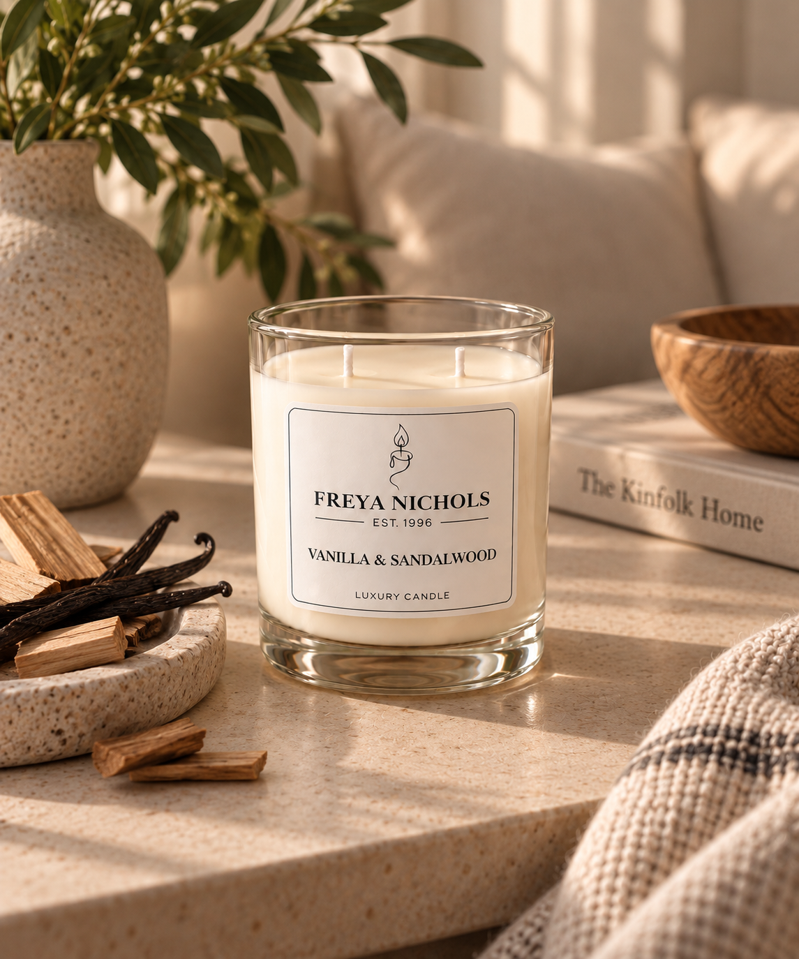 Vanilla & Sandalwood Double Wick Candle