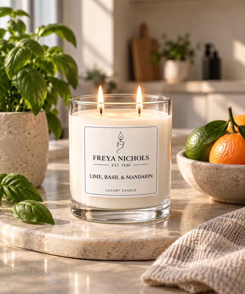 Lime, Basil & Mandarin Double Wick Candle