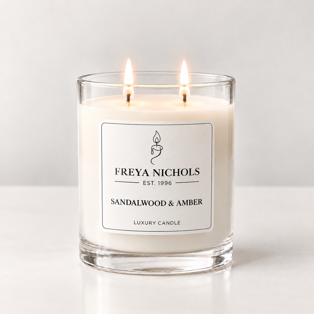 Sandalwood & Amber Double Wick Candle