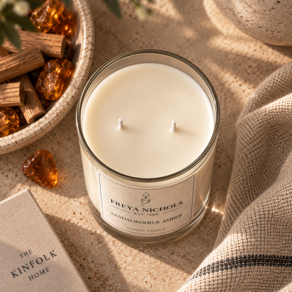 Sandalwood & Amber Double Wick Candle