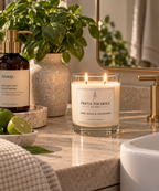 Lime, Basil & Mandarin Double Wick Candle